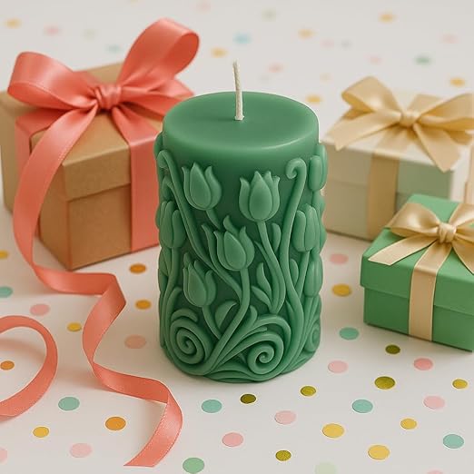 Eternal Glow – Hand-Sculpted Pillar Candles