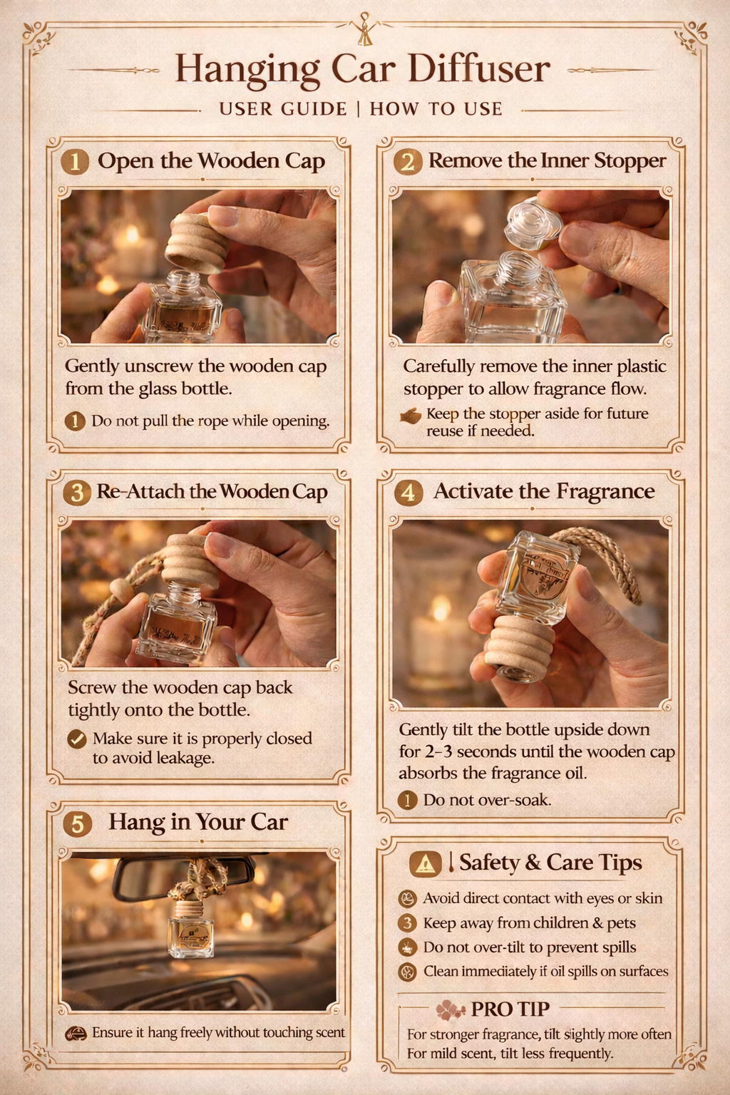 Jasmine Aura – Hanging Car Diffuser